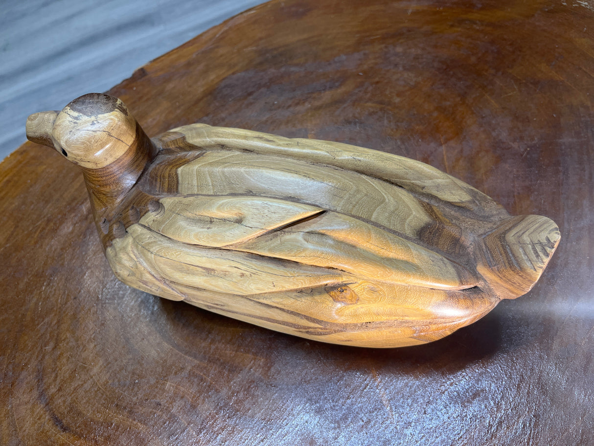 Hand Carved Life Size Wooden Duck