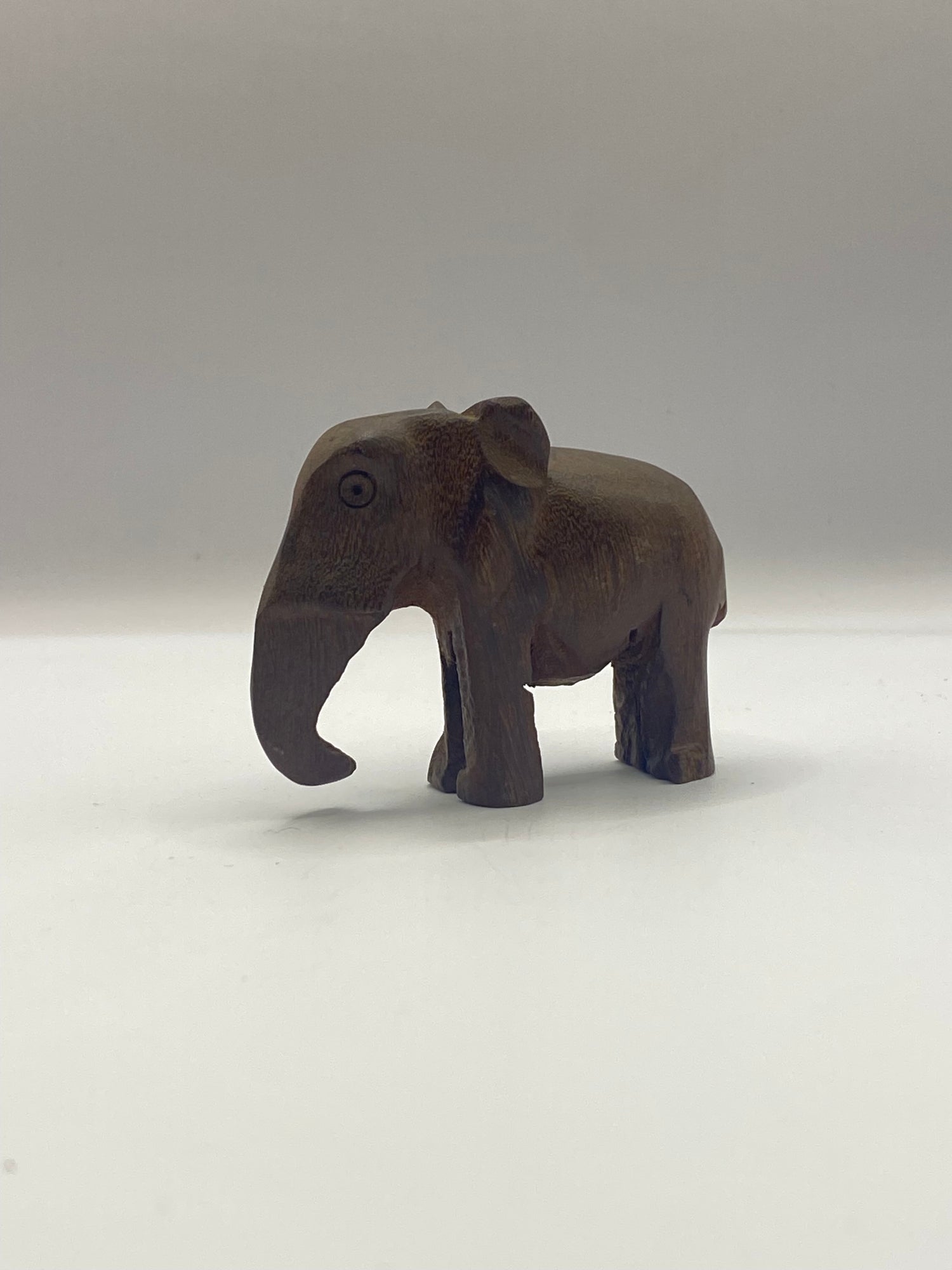 Mini Hand Carved Wooden Elephant