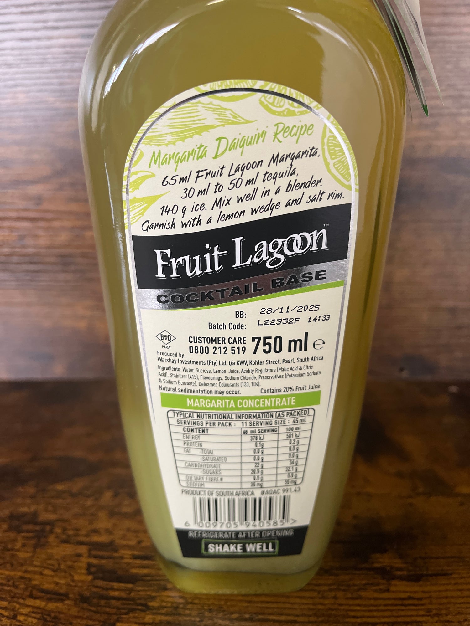 Fruit Lagoon Non Alcoholic Mixers 750ml Glass Bottles