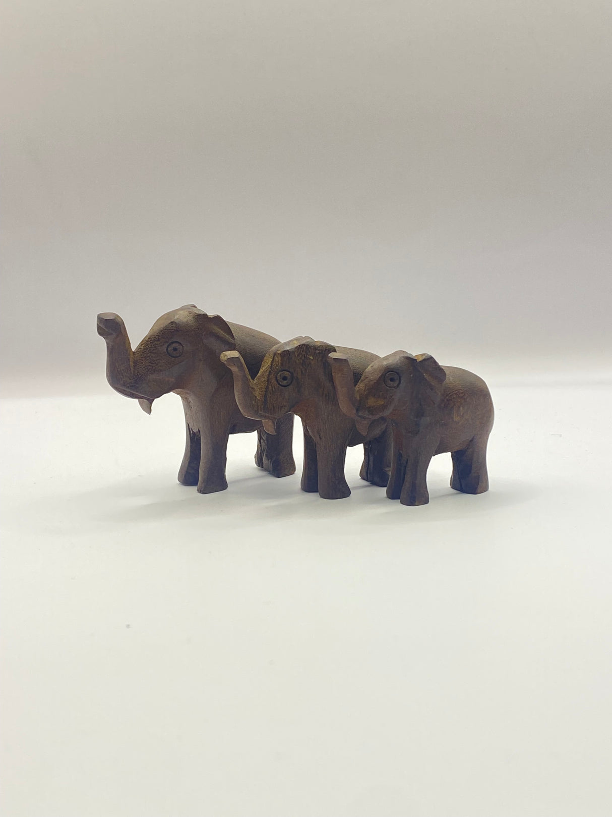 Mini Hand Carved Wooden Elephant