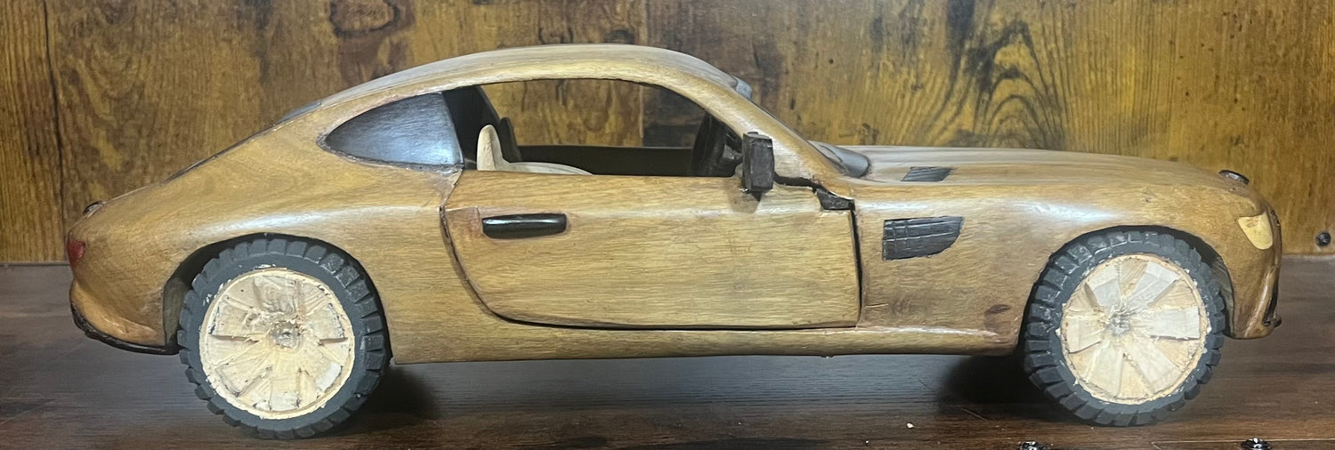 Mahogany and Ebony Mercedes Display Model Piece