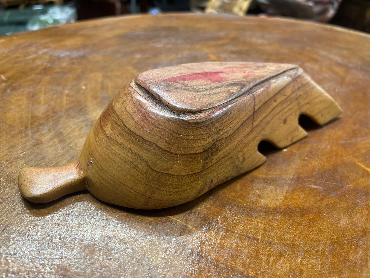 Small Handmade Wooden Leaf Dish