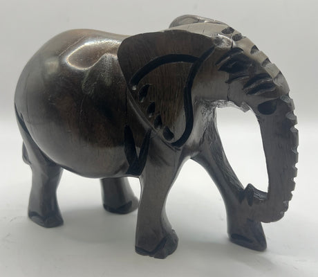 Ebony and Mahogany Wooden Elephants