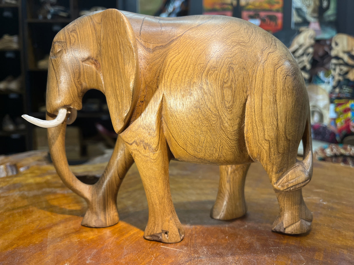 Beautifully Grained Hand Carved Elephant
