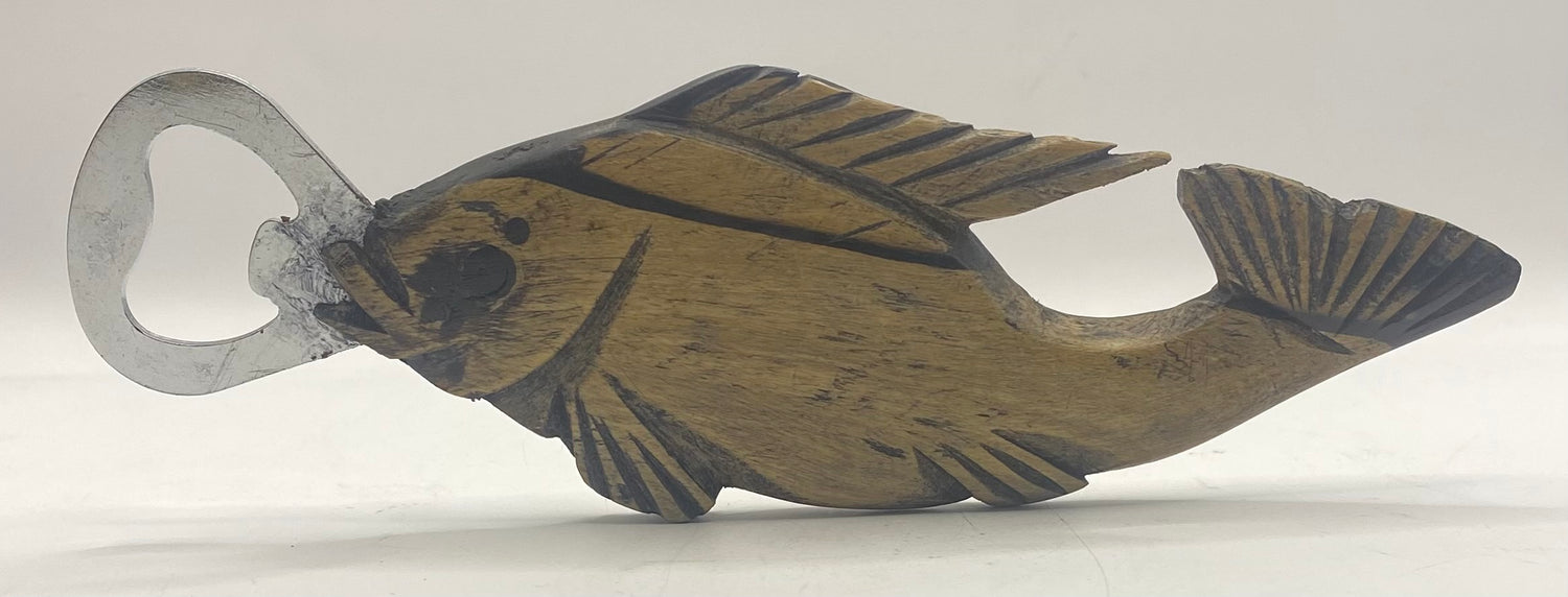 Ebony Fish Handle Bottle Opener