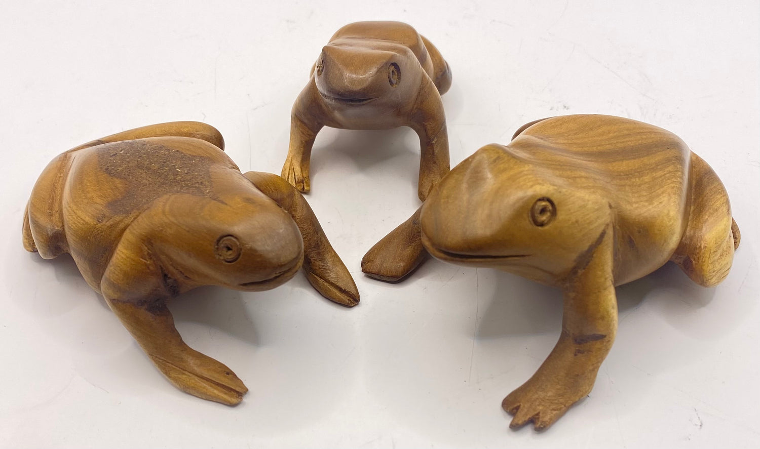 Mahogany Hand Carved Frog