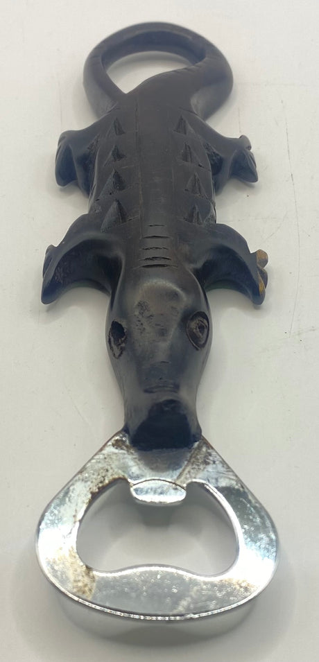 Ebony Crocodile Handle Bottle Opener