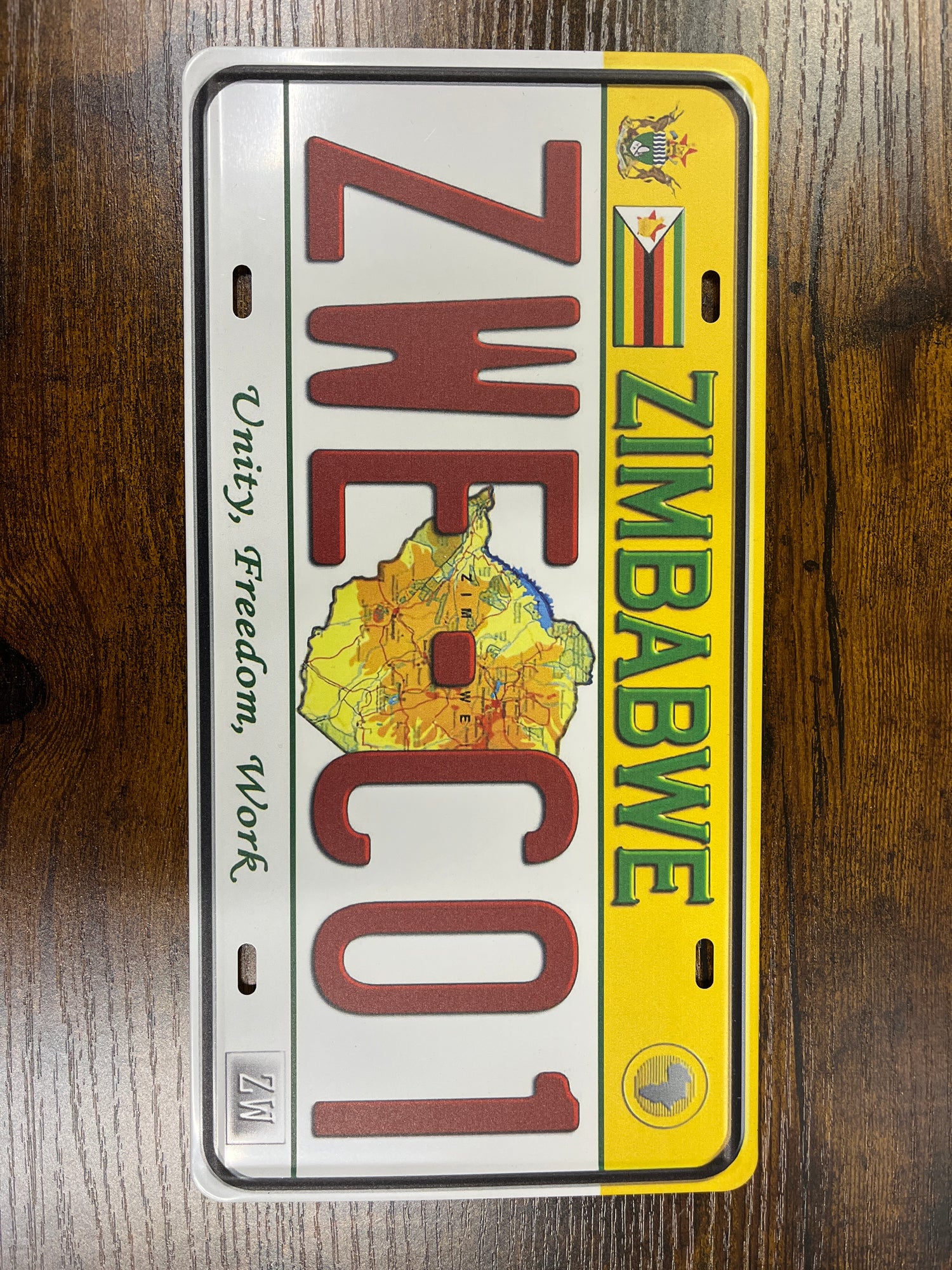 Metal Country Flag And Name Pattern License Plate Room Decor 15x30cm