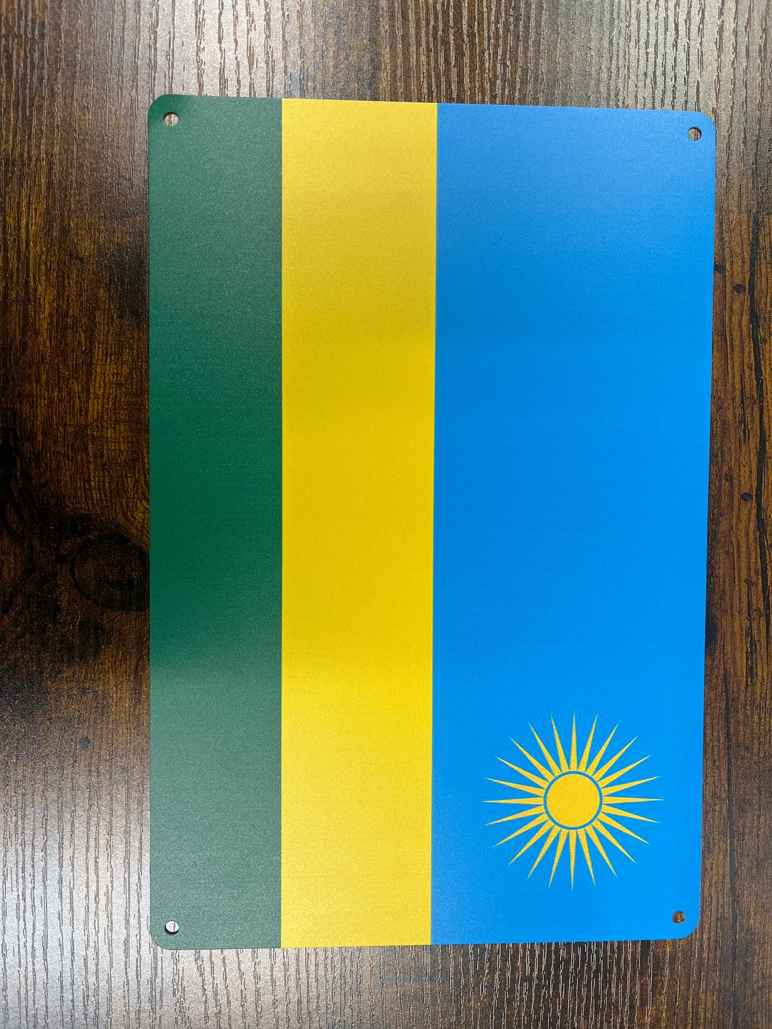 Metal Plate Country Design and Flag Style Room Decor 20x30cm
