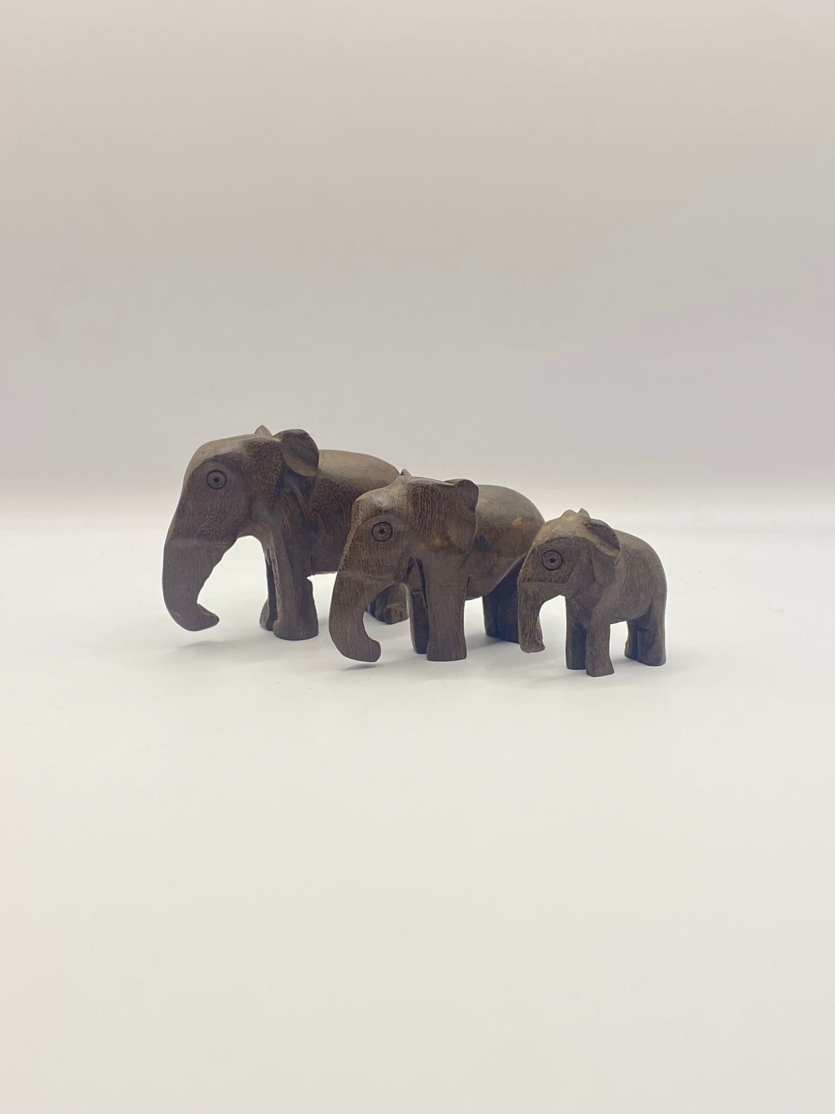 Mini Hand Carved Wooden Elephant