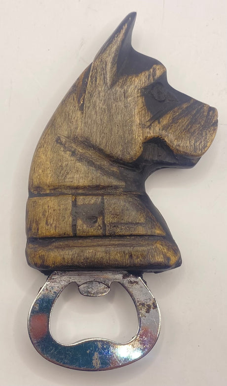Ebony Dog Handle Bottle Opener
