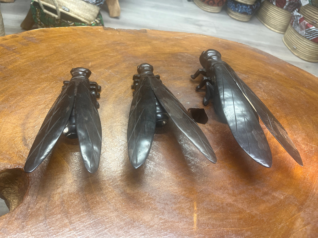 Hand Carved Ebony Malawian ‘Gumbi’ Fly