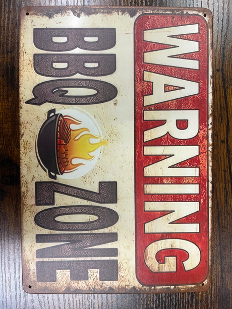 Barbecue (BBQ) Home Decor Metal Novelty Sign 20x30cm