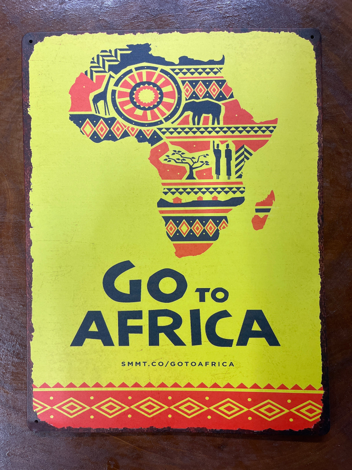Metal Sign Africa Design Room Decor 30x40cm