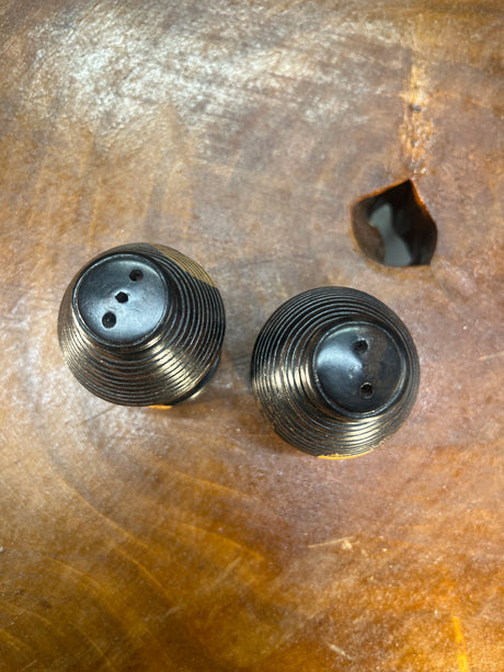 Ebony Hut Design Unique Salt and Pepper Shakers