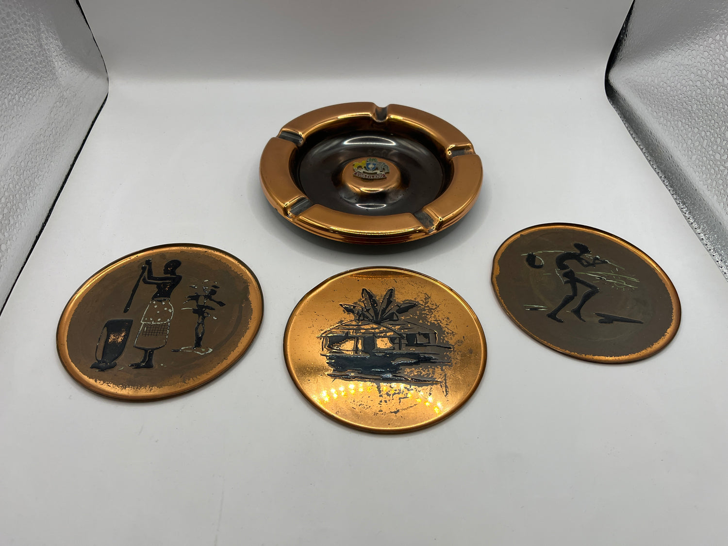 Swaziland Ash Tray and 3 Coaster Set