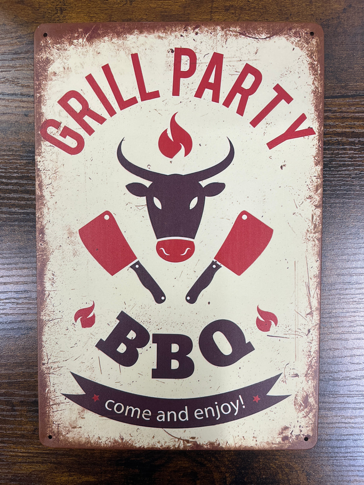 Barbecue (BBQ) Home Decor Metal Novelty Sign 20x30cm