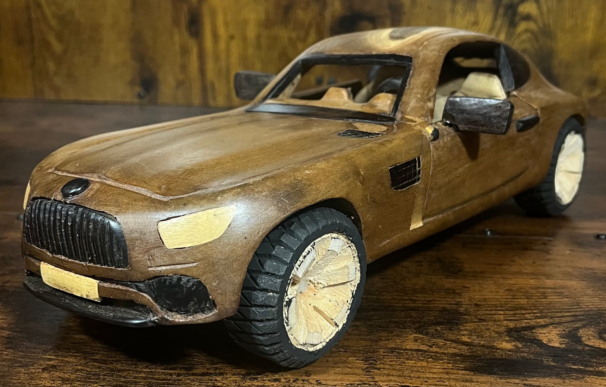 Mahogany and Ebony Mercedes Display Model Piece