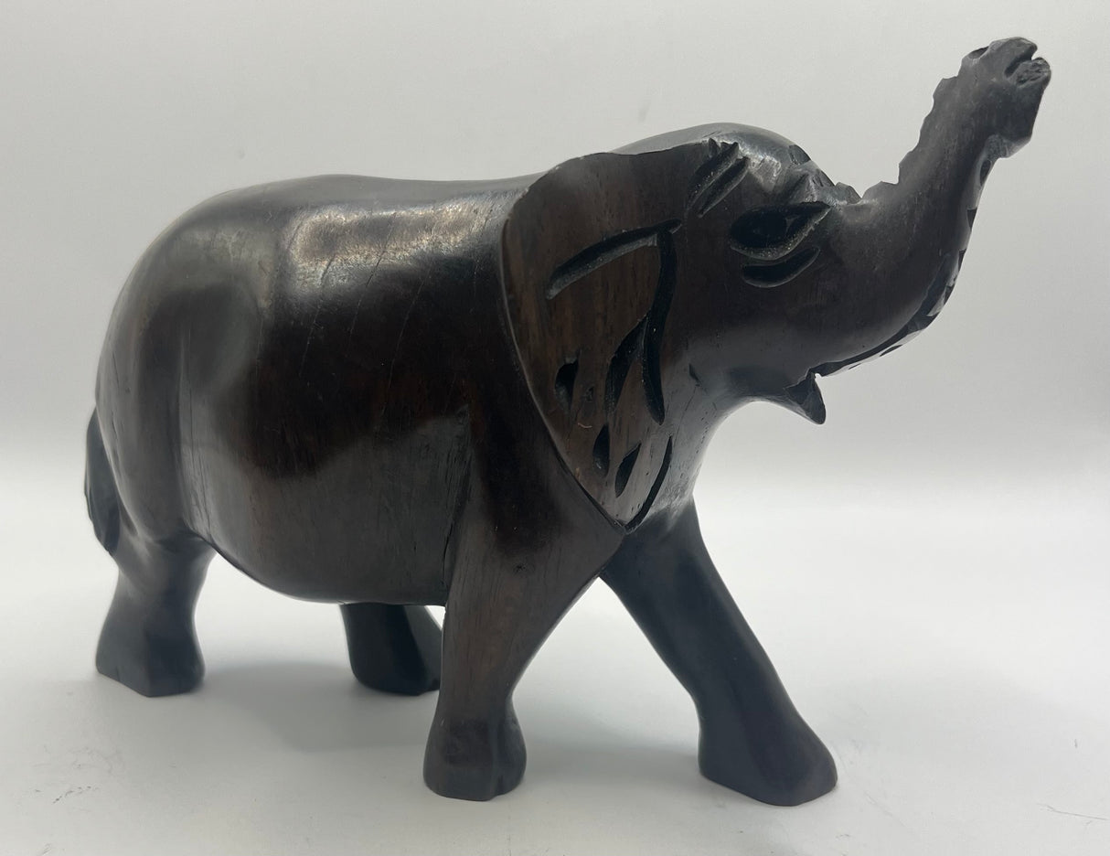 Ebony and Mahogany Wooden Elephants