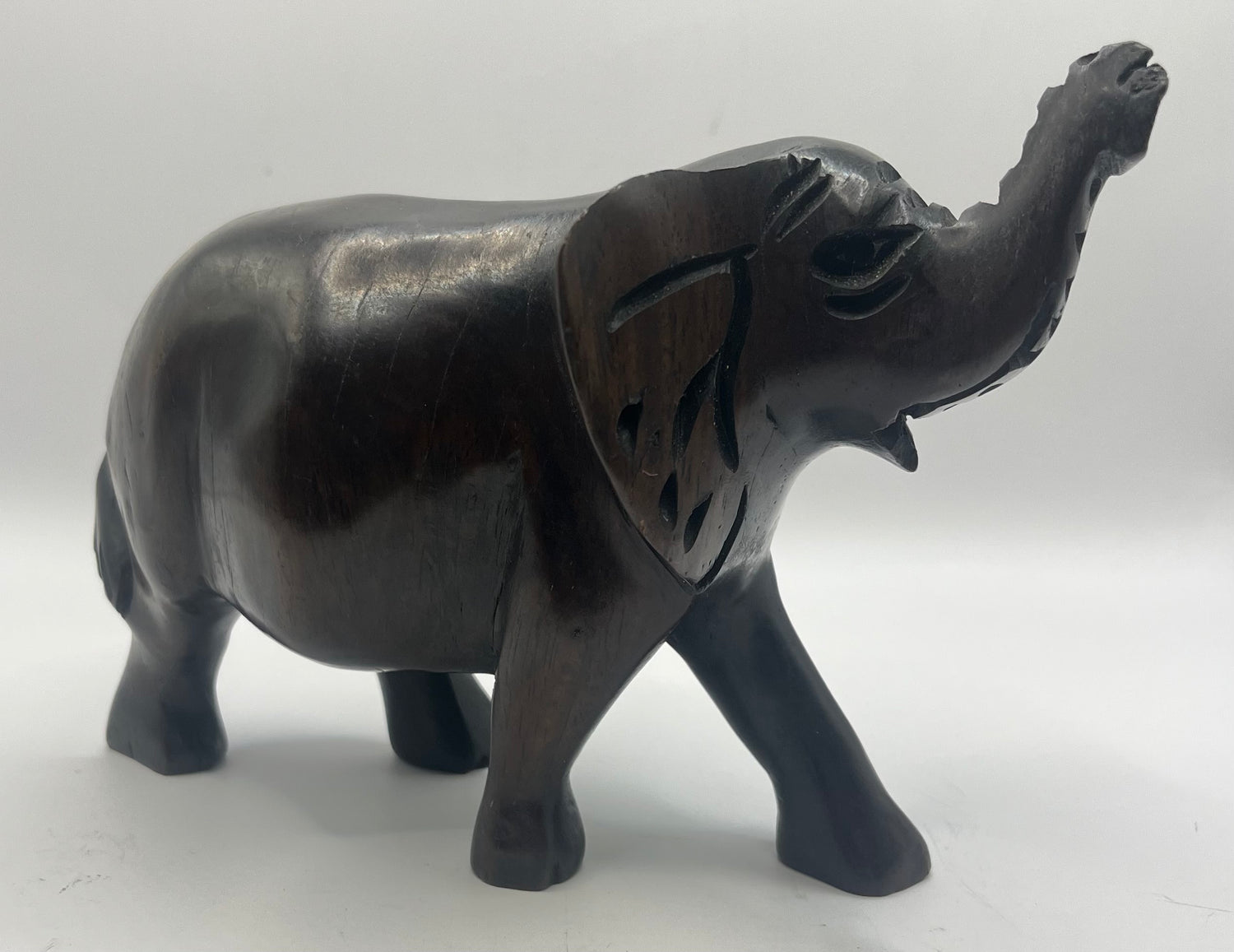 Ebony and Mahogany Wooden Elephants