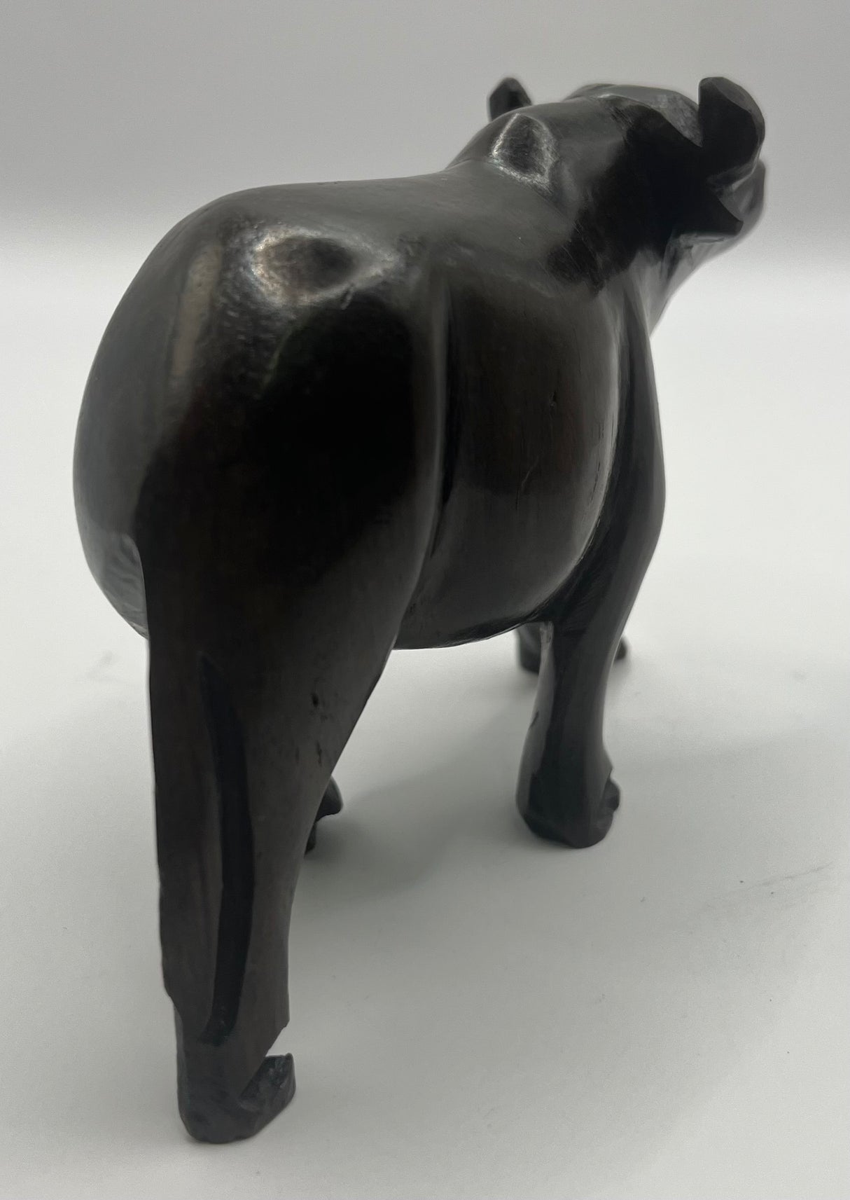 Mahogany Wooden Standing Buffalo