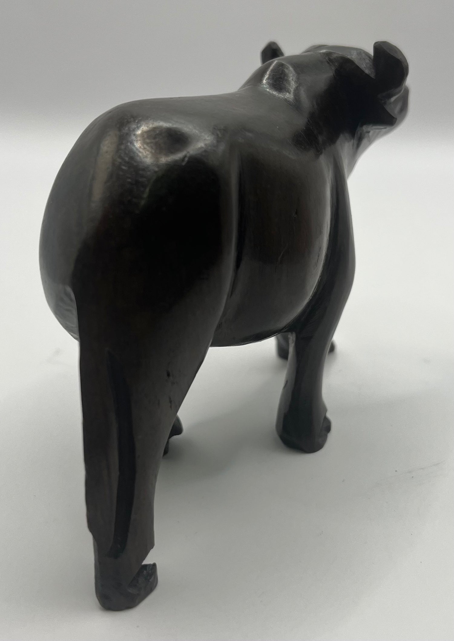 Mahogany Wooden Standing Buffalo