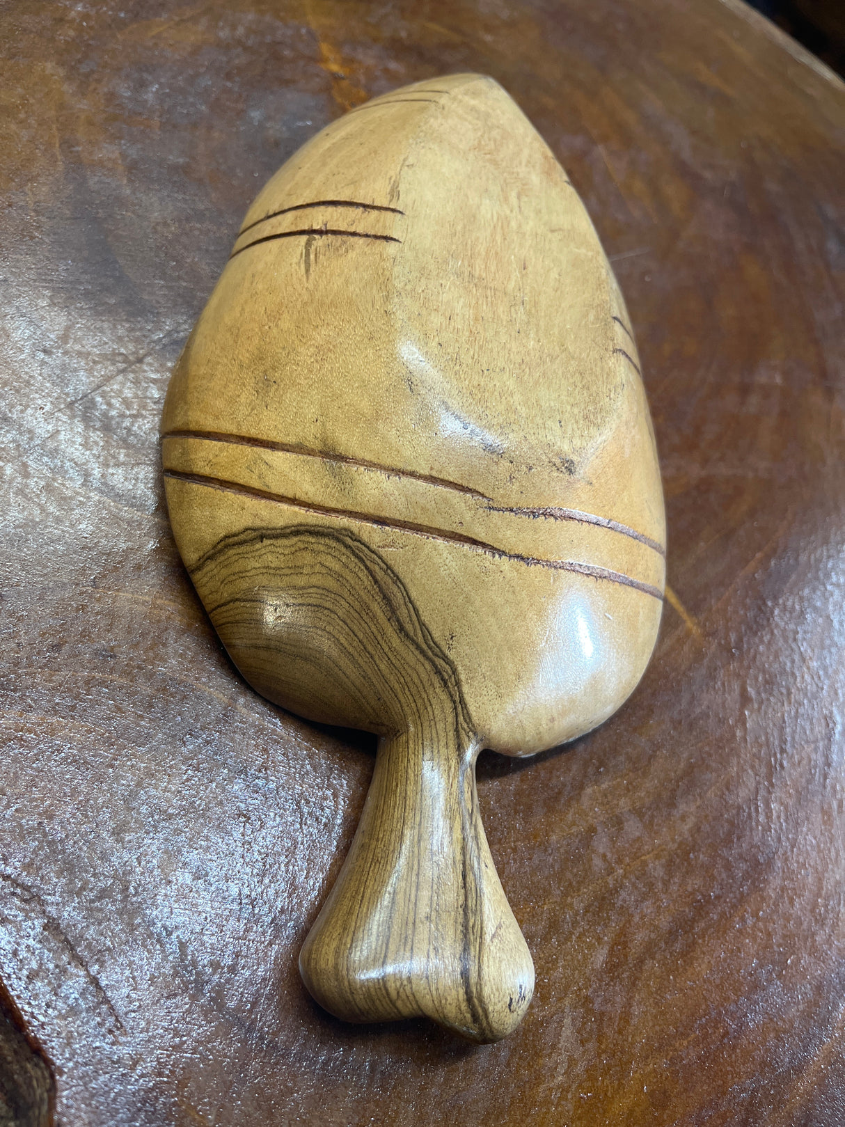 Handmade Wooden Leaf Salad and Serving Dish (Shallow)