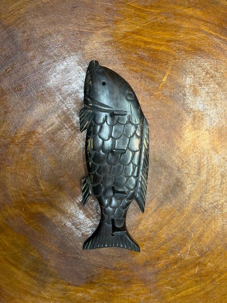 Ebony Wood Handmade Fish Keyholder