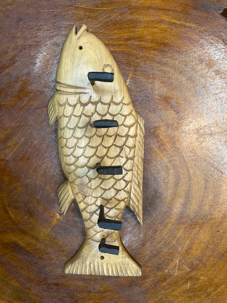 Wooden Handmade Fish Keyholder
