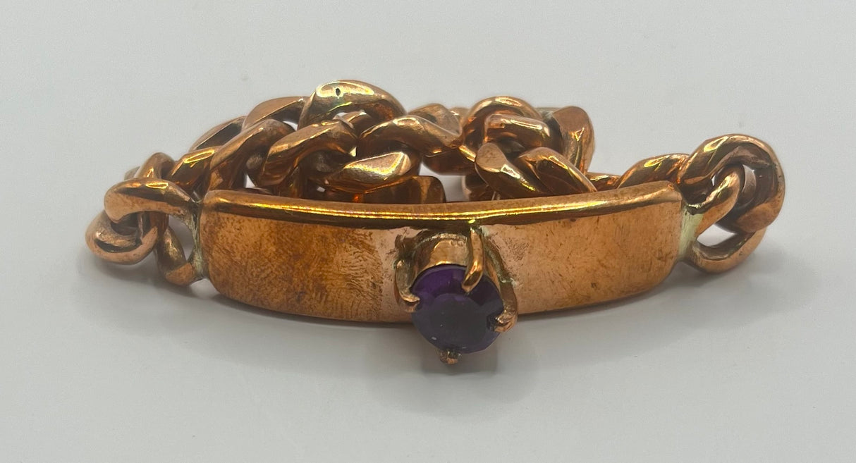 Amethyst Gem Copper Bracelets