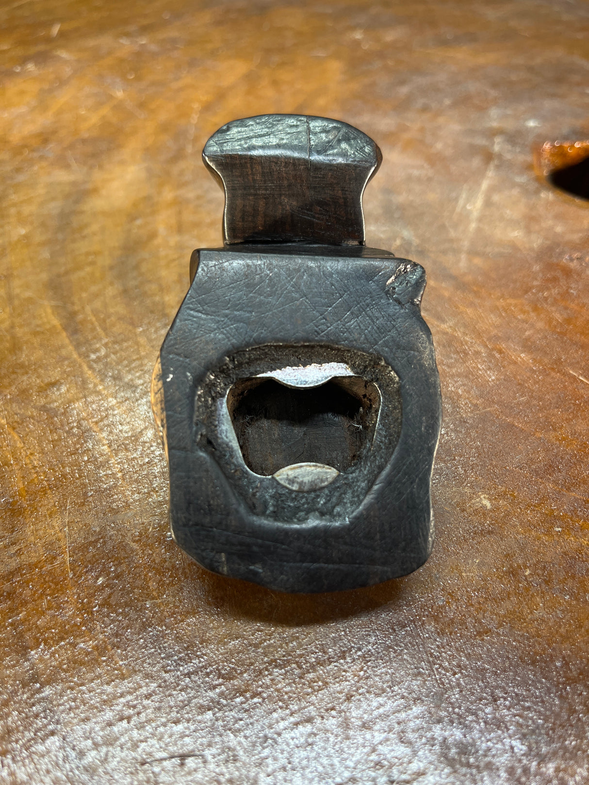 Hand Carved Ebony Wood Floating Hippo Bottle Opener