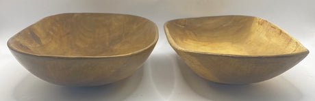 Hand Carved Mahogany Bowl Set