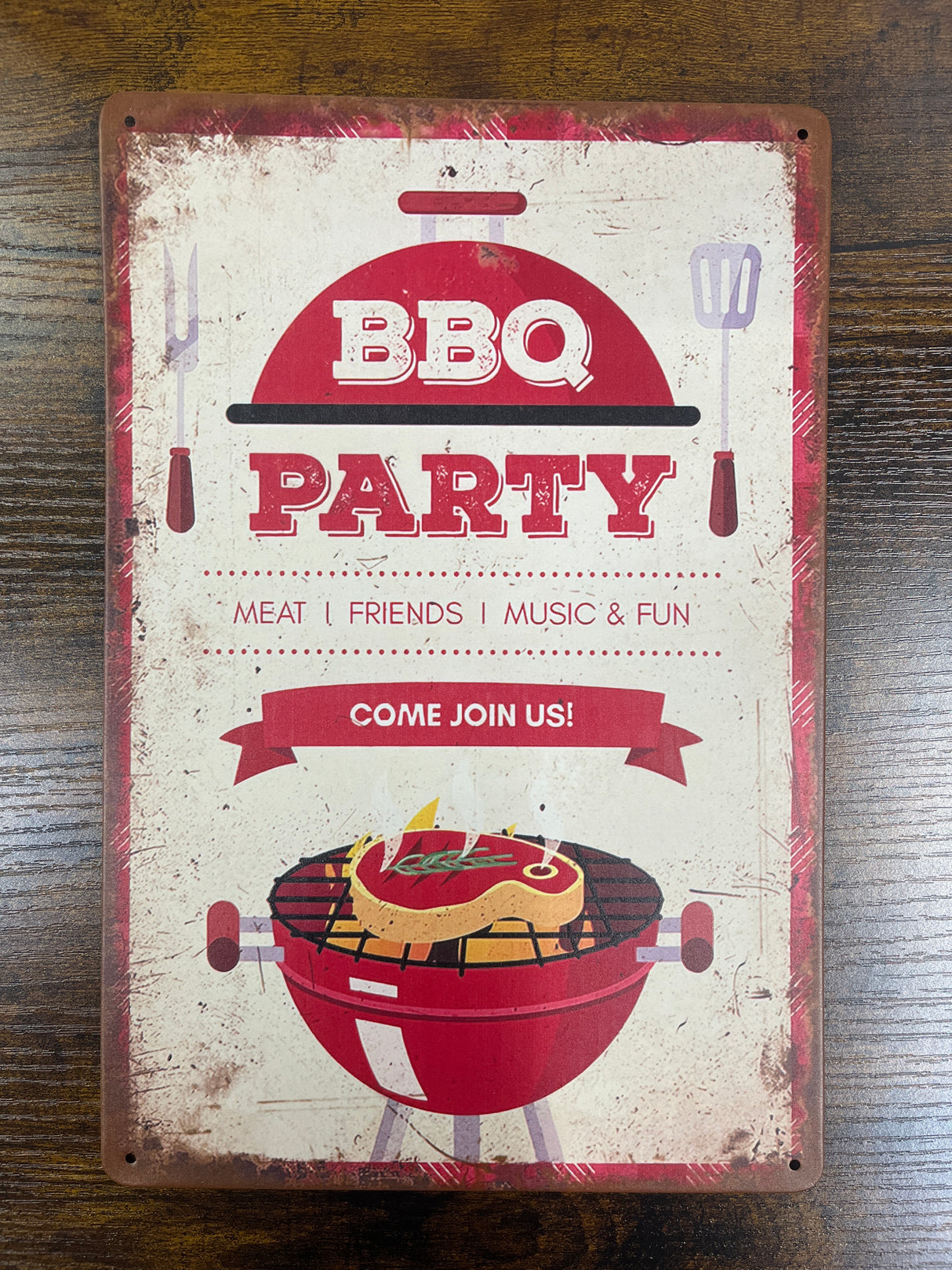 Barbecue (BBQ) Home Decor Metal Novelty Sign 20x30cm