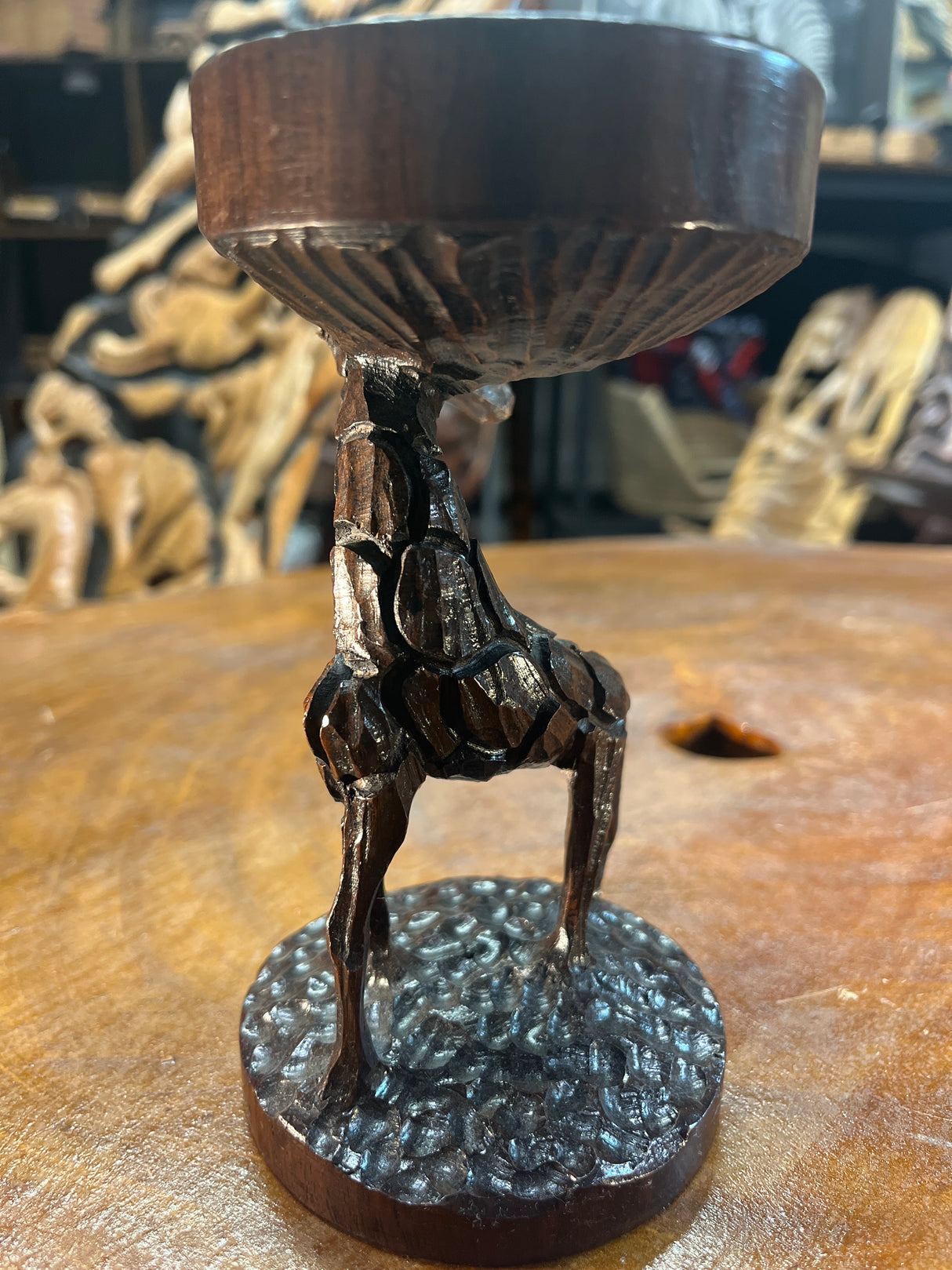Wooden Giraffe Jewellery Holder
