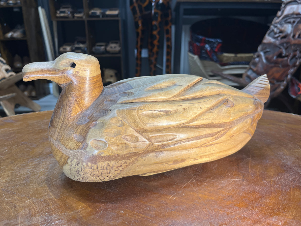 Hand Carved Life Size Wooden Duck