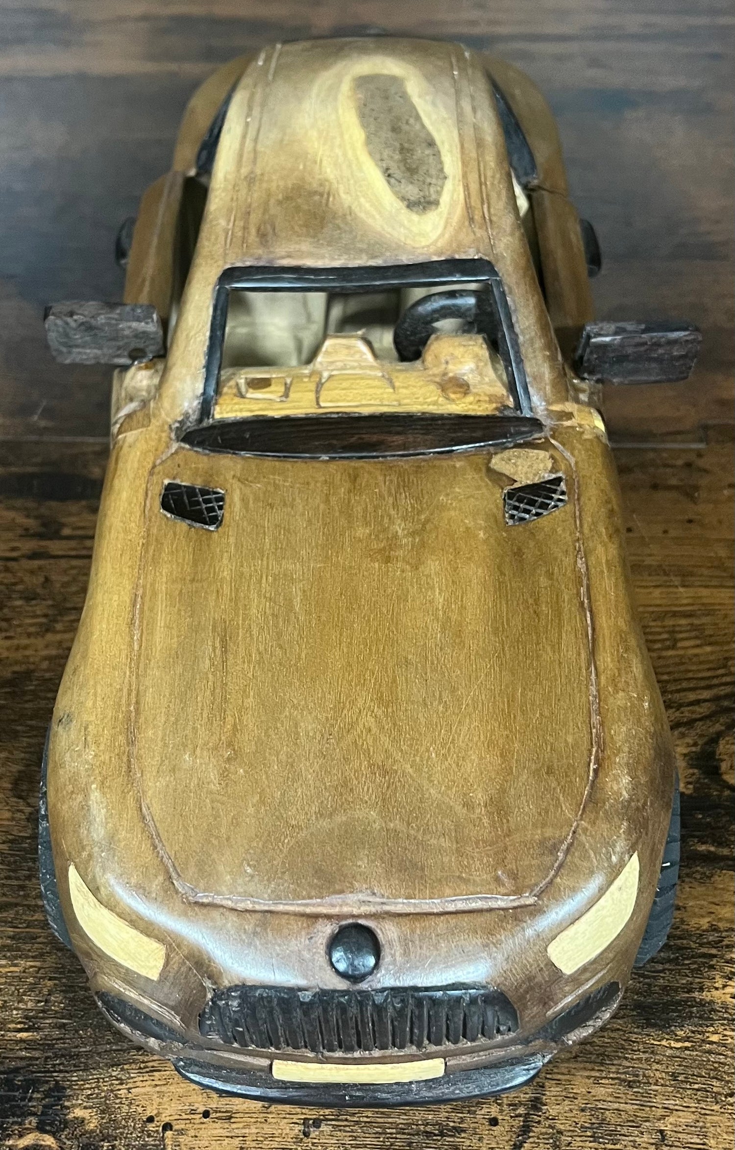 Mahogany and Ebony Mercedes Display Model Piece