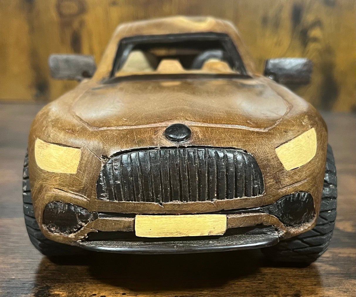 Mahogany and Ebony Mercedes Display Model Piece