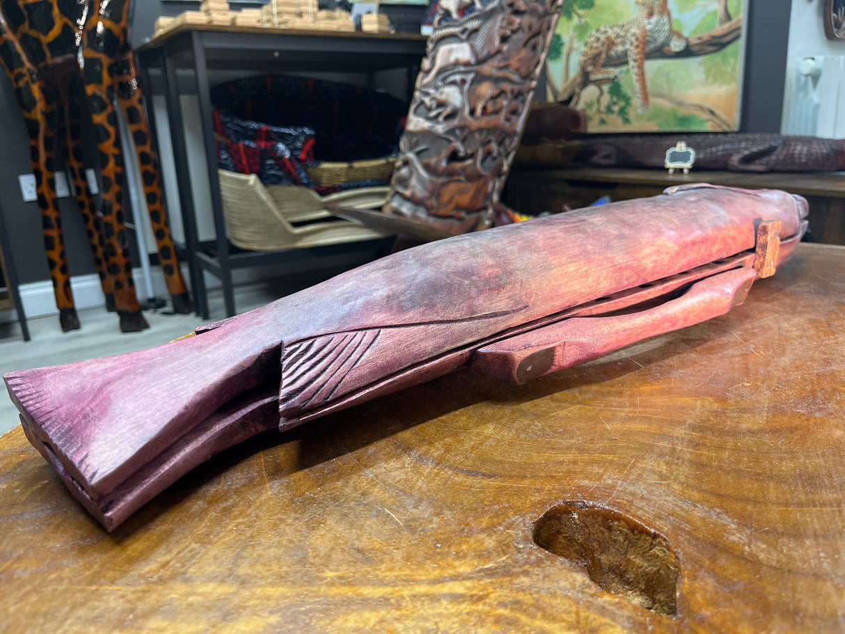 Fish Shaped Hand Carved Bawo Game