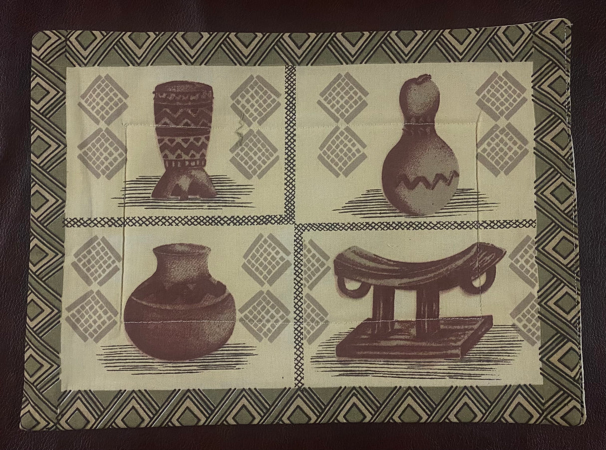 Village Painted Placemats with Serviettes