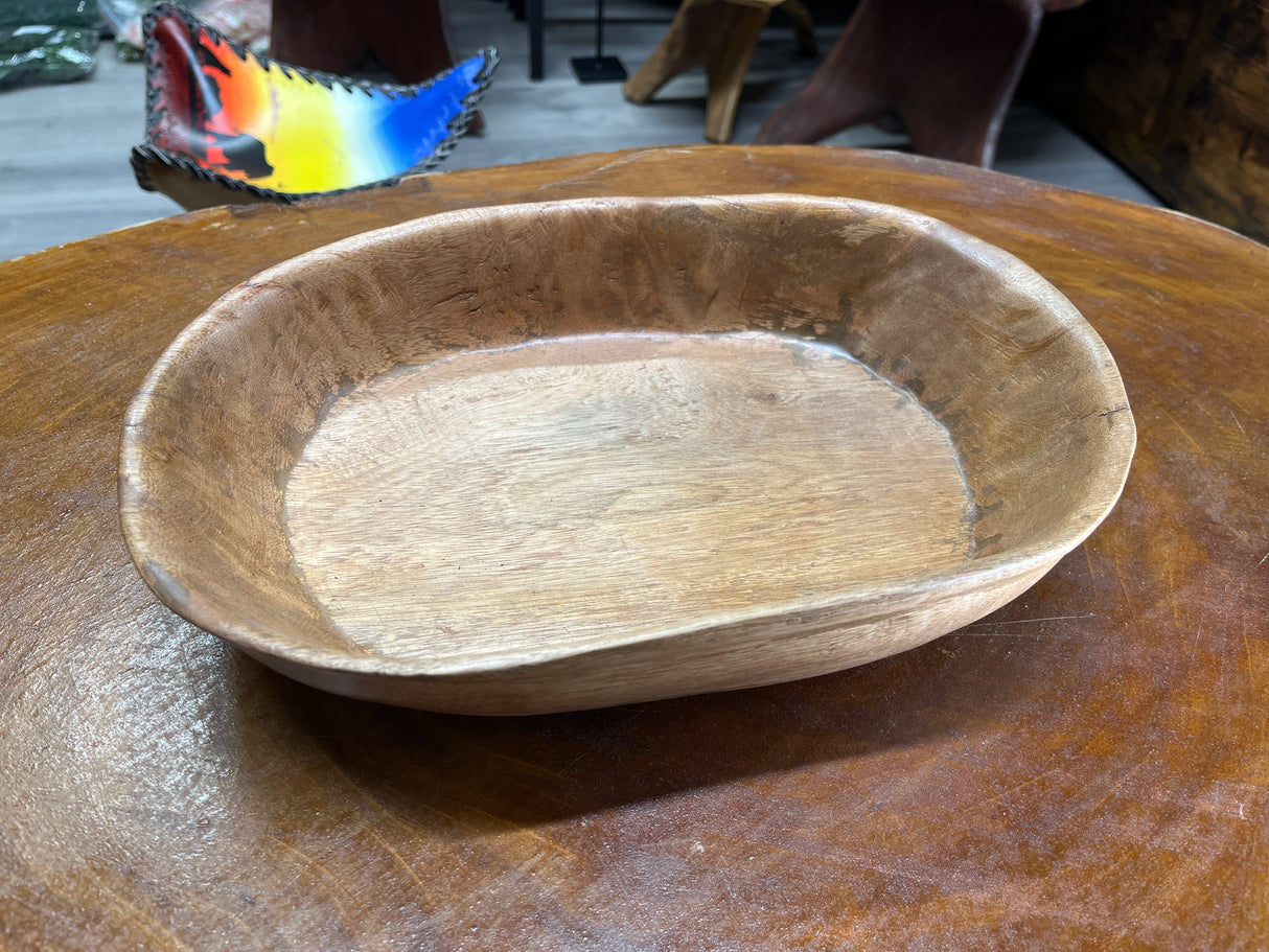 Hand carved Wooden Serving / Salad Tray