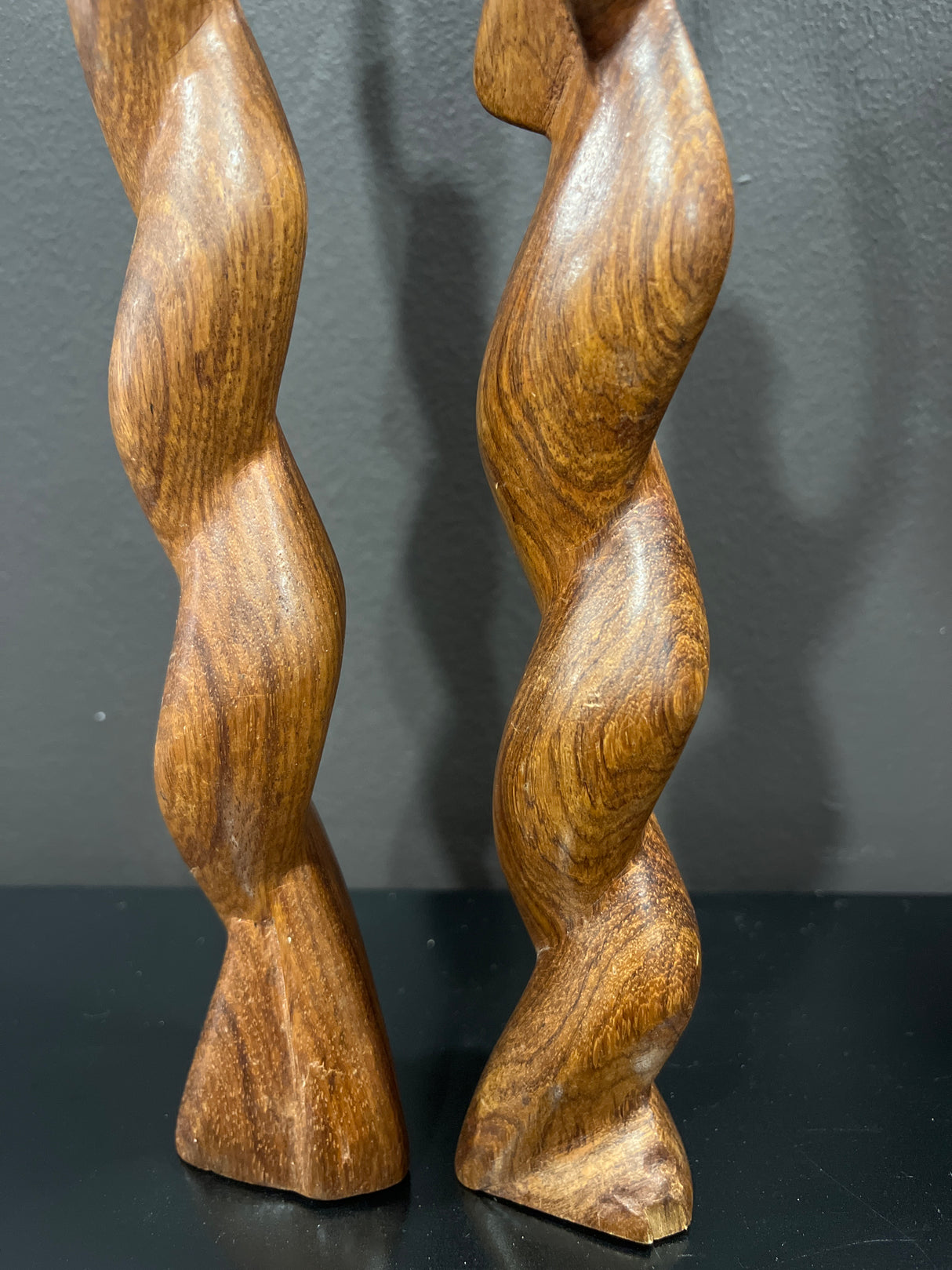 African Hand Carved Male and Female Abstract Piece