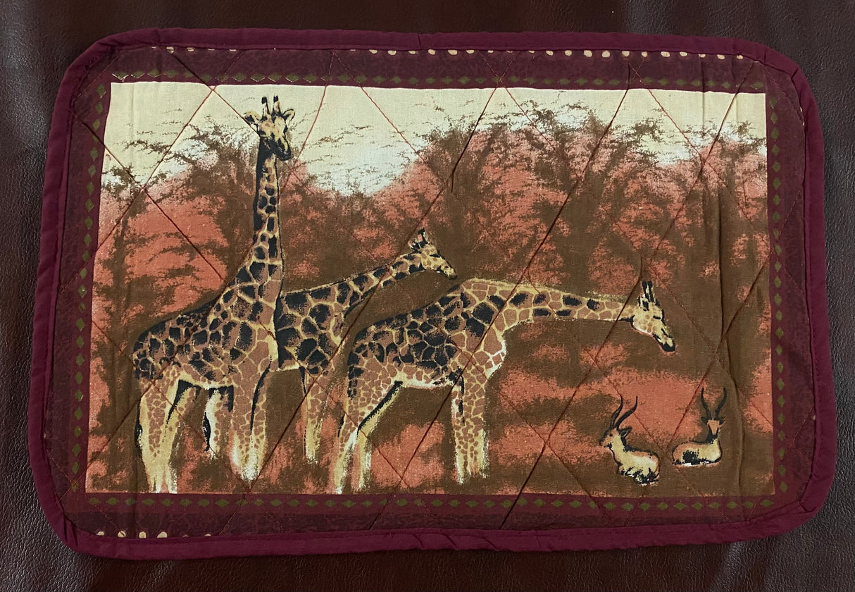 Animal Painted Placemats with Serviettes