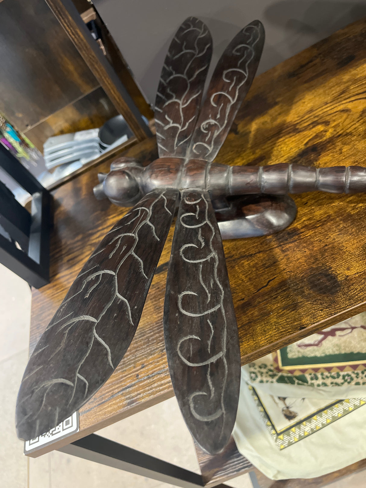 Ebony Dragonfly with Stand