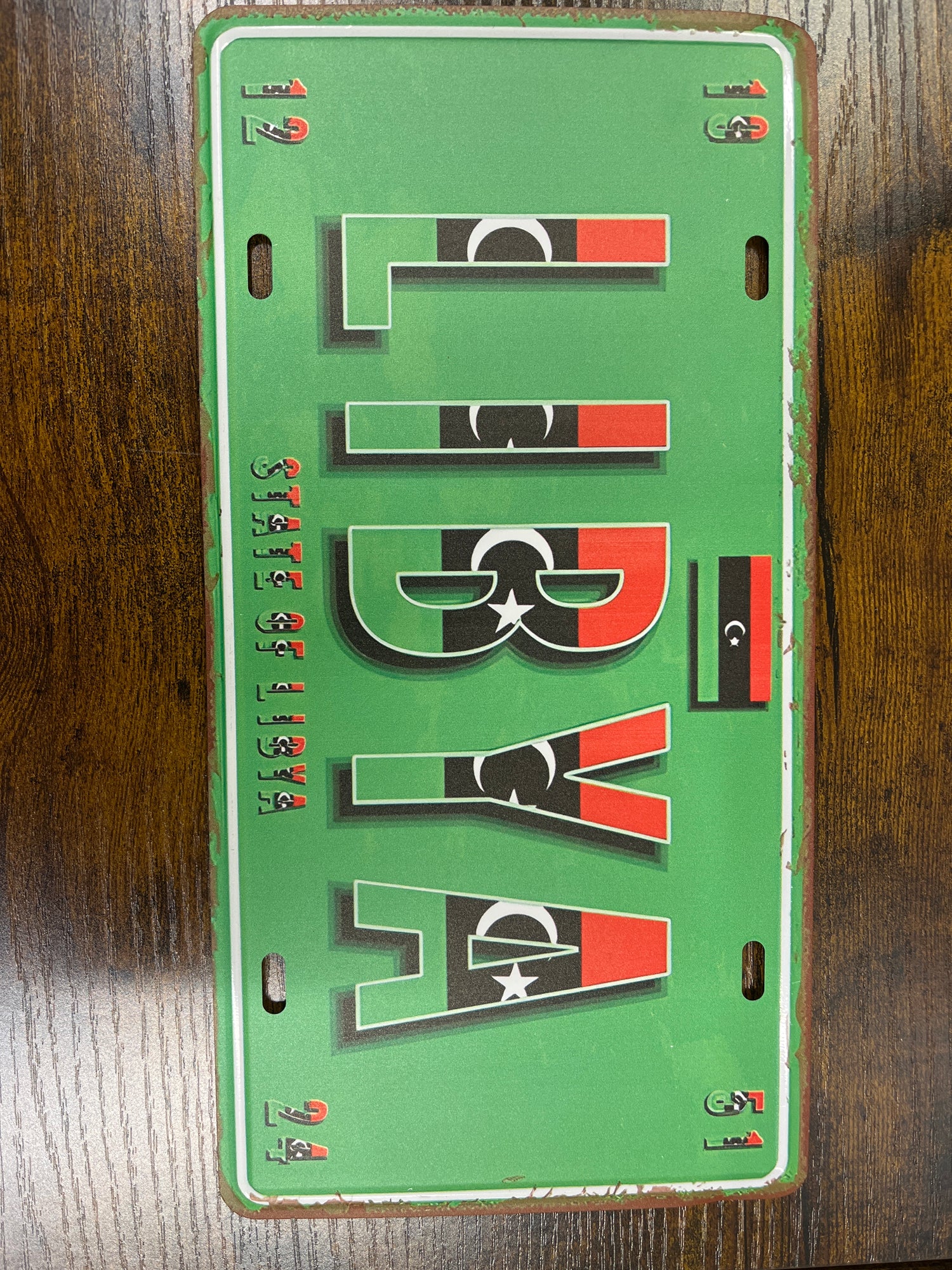 Metal Country Flag And Name Pattern License Plate Room Decor 15x30cm