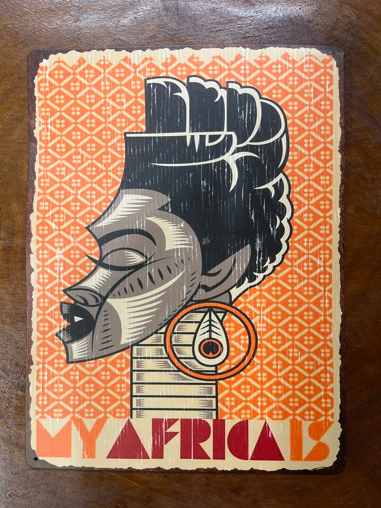 Metal Sign Africa Design Room Decor 30x40cm