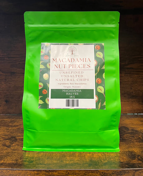 Raw Unsalted Macadamia Nut Pieces - Halves