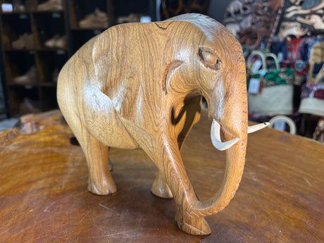 Beautifully Grained Hand Carved Elephant