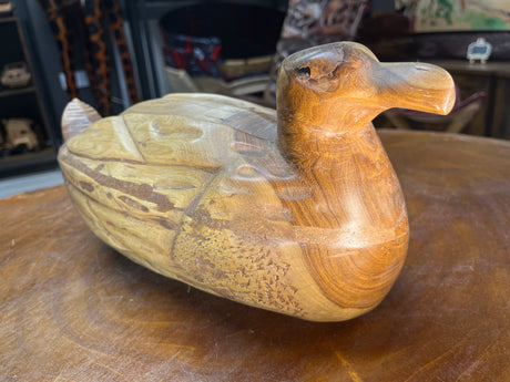 Hand Carved Life Size Wooden Duck