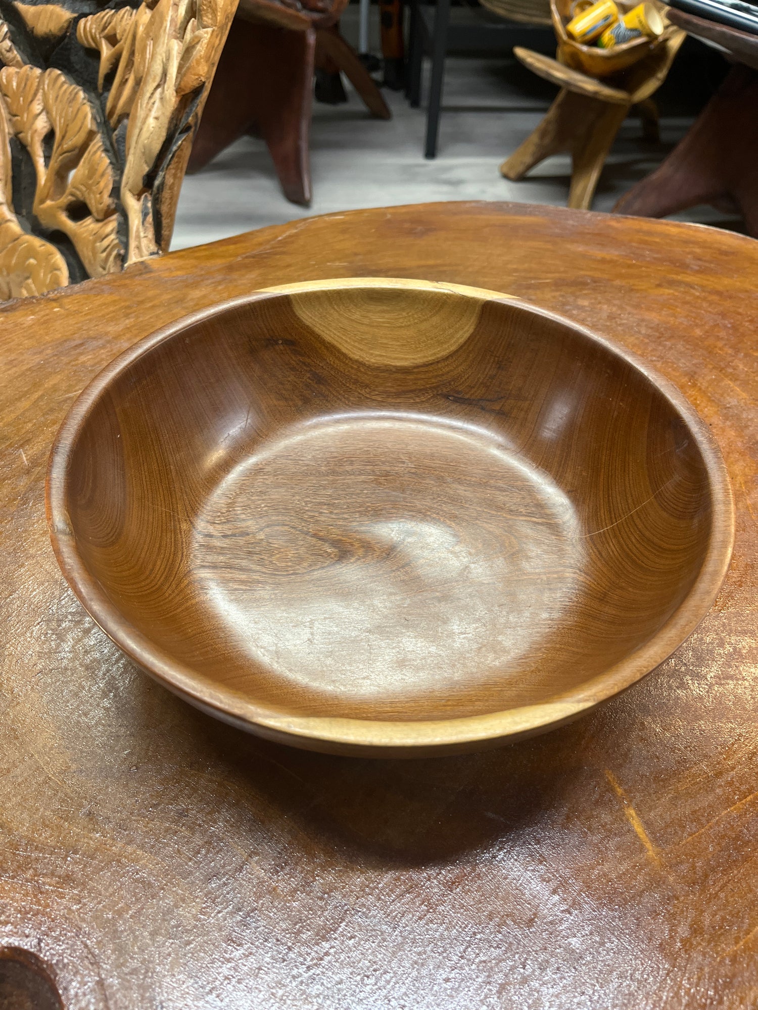Mahogany Handmade Wooden Tray / Snack Dish / Coins / Jewellery / Salad Bowl