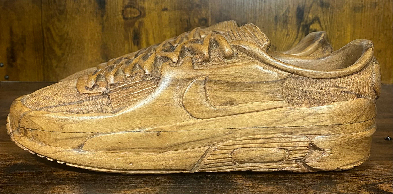 Nike Air Max 90 V1.2 Hand Carved Mahogany Display Piece